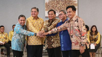 Mesin parpol anggota Koalisi Indonesia Maju (KIM) tak bulat ke Prabowo-Gibran. Salah satunya ditunjukkan Partai Demokrat