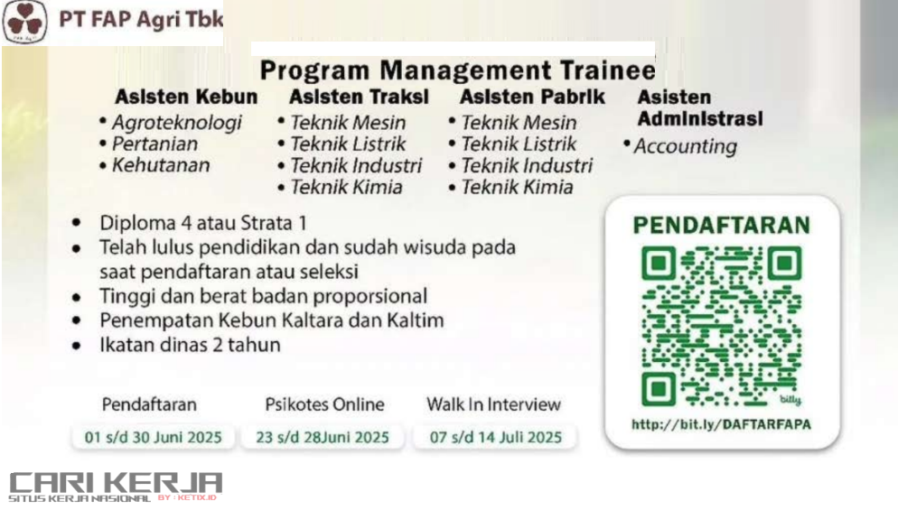 PT FAP Agri Tbk